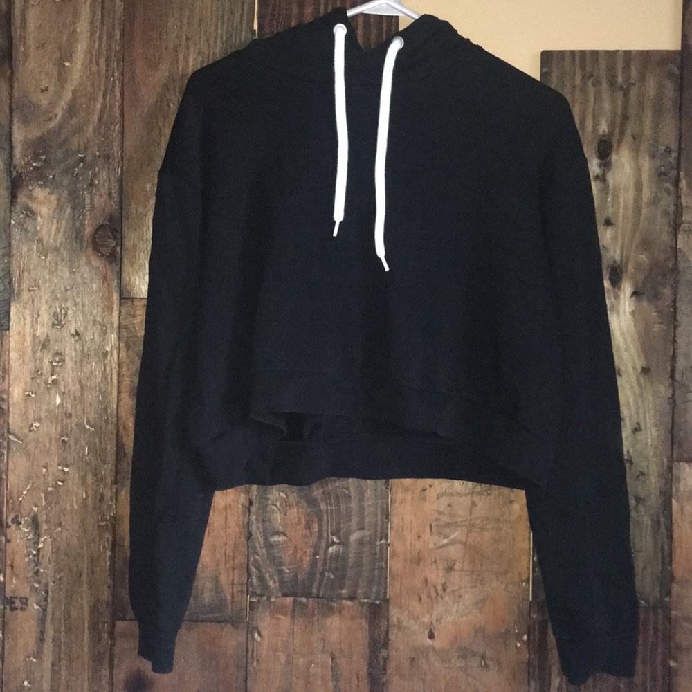Cropped black sweater